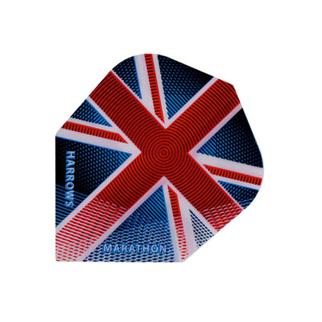 Harrows Marathon Union Jack White Stripe Dart Flights