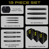 Harrows NX90 Tapered Black Edition Quick Point 90% Tungsten Steel Tip Darts - view 6