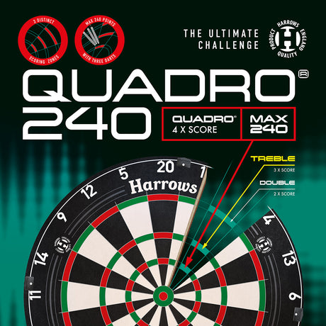 Quadro 240 Dartboard by Harrows - view 10