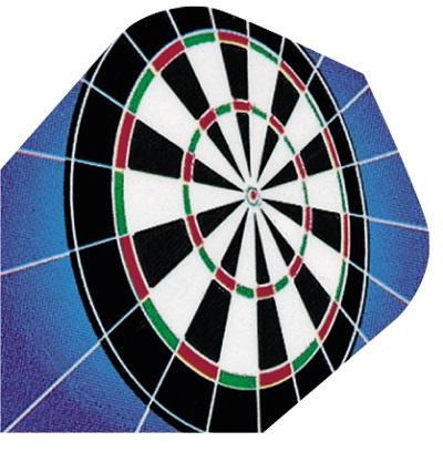 Harrows Quadro Dartboard on Blue Dart Flights