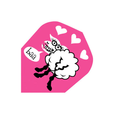 Harrows Quadro Sheep on Pink Dart Flights