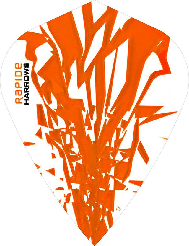 Harrows Rapide Kite Orange on White Dart Flights
