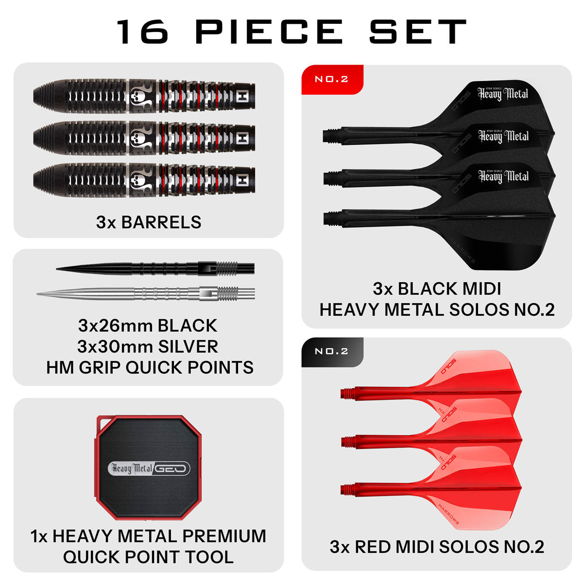 Harrow Ryan Searle Geo Quick Point 90% Tungsten Steel Tip Darts