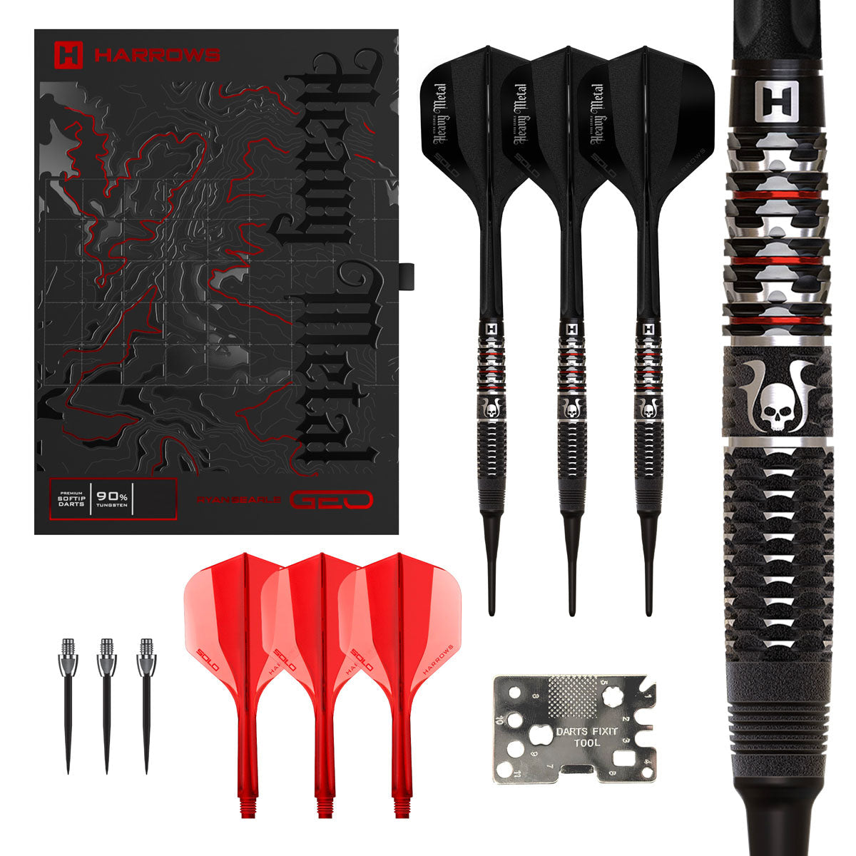 Harrow Ryan Searle Geo 90% Tungsten Soft Tip Darts