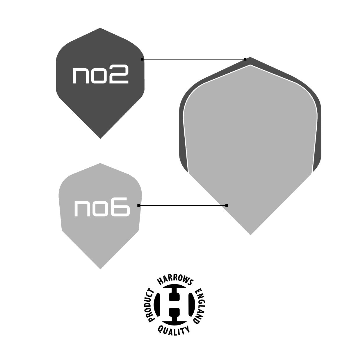 Silika No2 Standard Smokey Dart Flights by Harrows - view 4