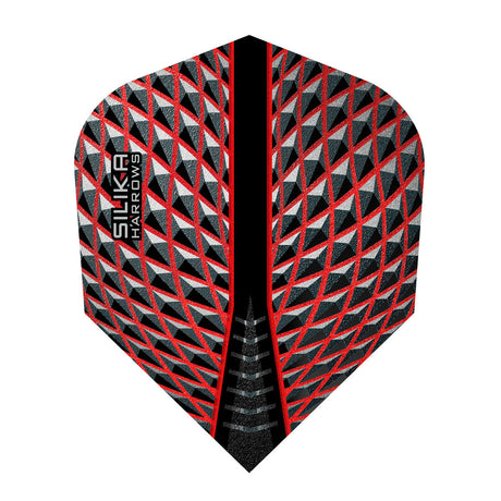 Silika No6 Standard Red Dart Flights by Harrows