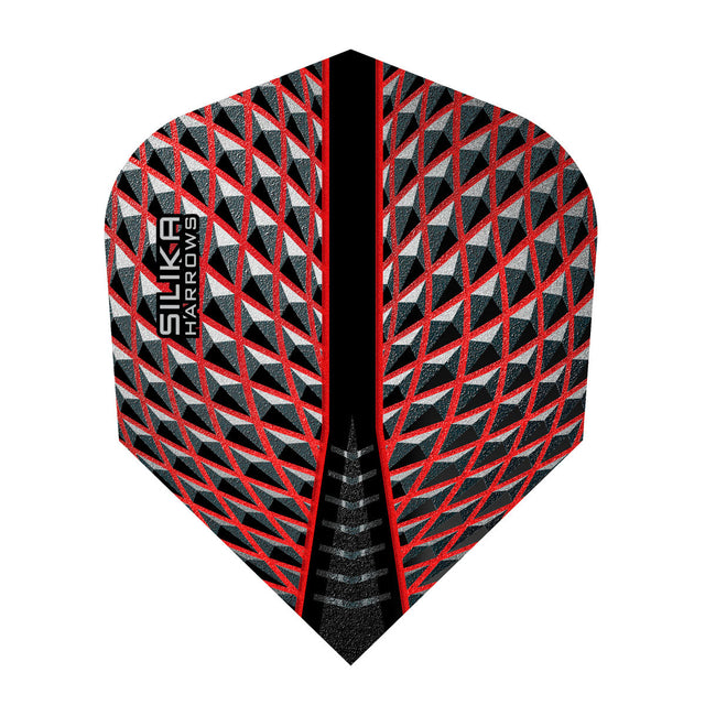 Silika No6 Standard Red Dart Flights by Harrows