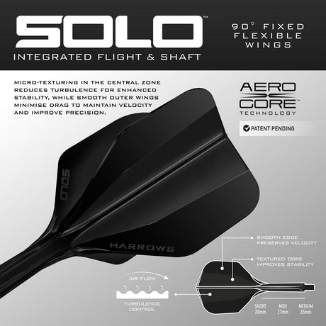 Harrows Solo No6 Integrated Flights & Shafts - view 4