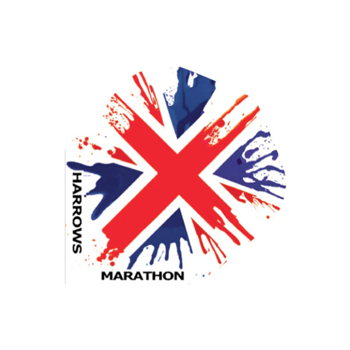 Harrows Marathon Union Jack Paint Splat Dart Flights