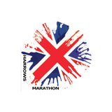 Harrows Marathon Union Jack Paint Splat Dart Flights