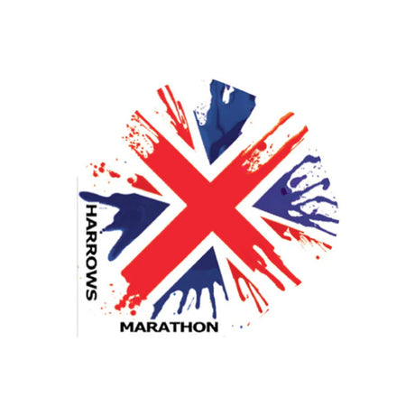 Harrows Marathon Union Jack Paint Splat Dart Flights