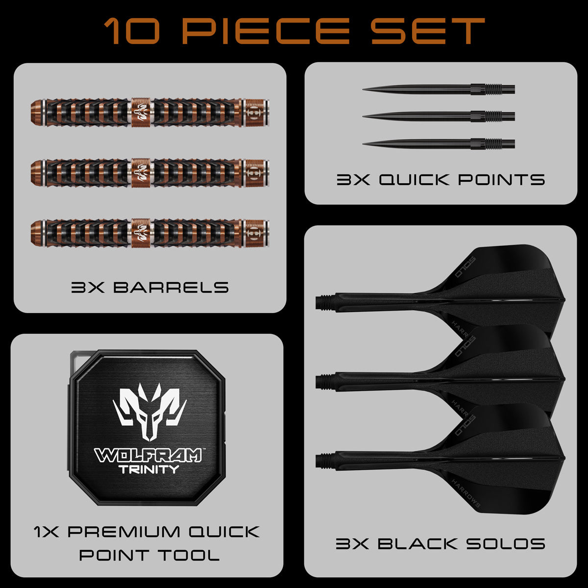 Harrows Wolfram Trinity 97% Tungsten QP Steel Tip Darts - view 7