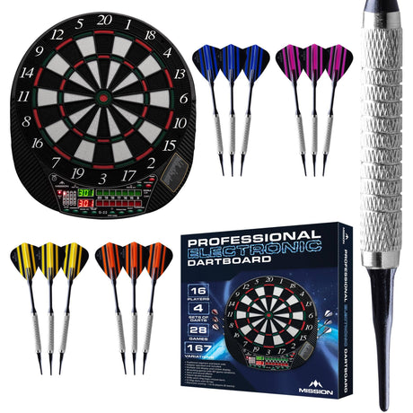 Mission G220 Electronic Dartboard - Professional Soft Tip - upto 16 players - 28 Games - inc 4 Sets of Darts - view 2