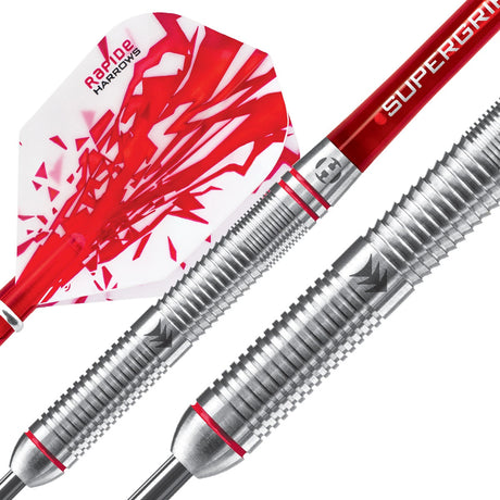 Harrows Rapide 90% Tungsten Steel Tip Darts - Style A - Ringed - view 3