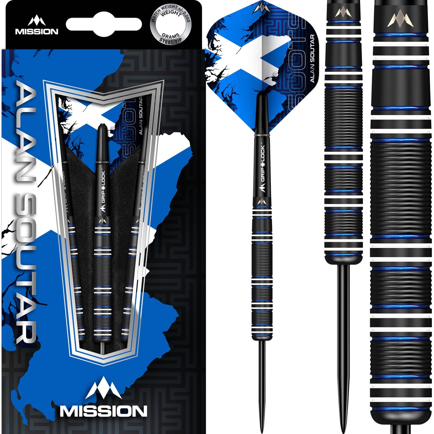 Mission Alan Soutar Darts - Steel Tip - 90% - Soots - Black Titanium - view 6