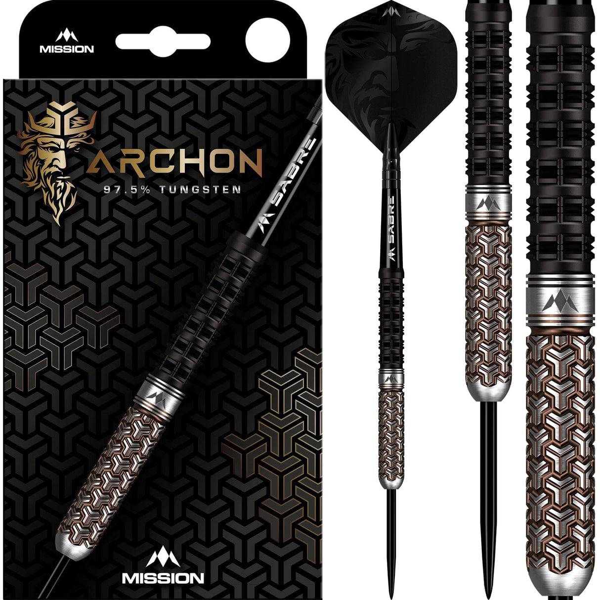 Mission Archon Darts - Steel Tip - 97.5% - Black & Bronze PVD - The Darts Shop