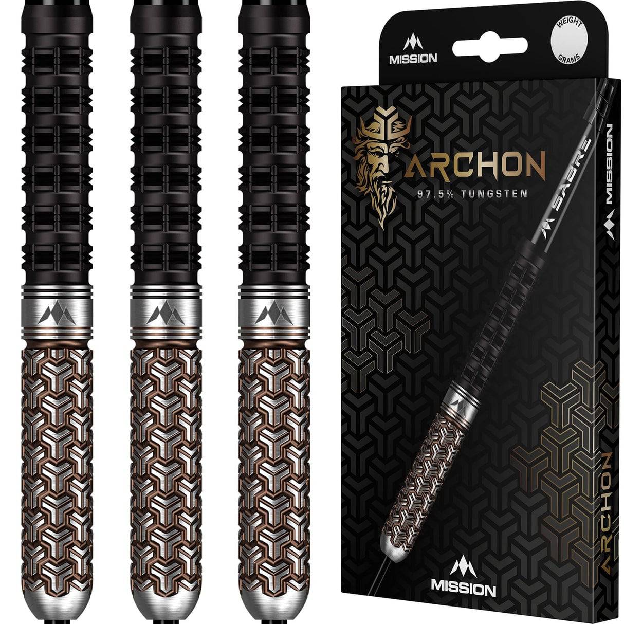 Mission Archon Darts - Steel Tip - 97.5% - Black & Bronze PVD - The Darts Shop