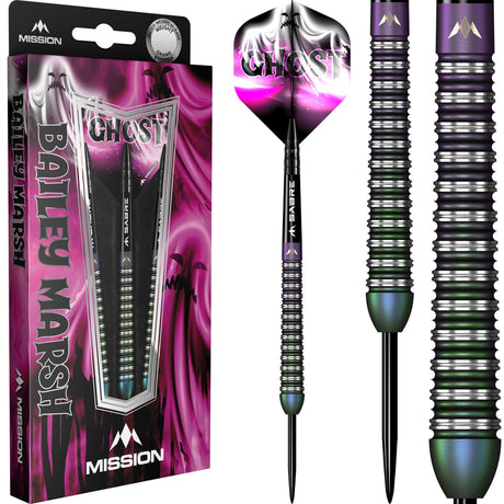 *Mission Bailey Marsh Darts - Steel Tip - 90% - Coral PVD Coating - Ghost - view 2
