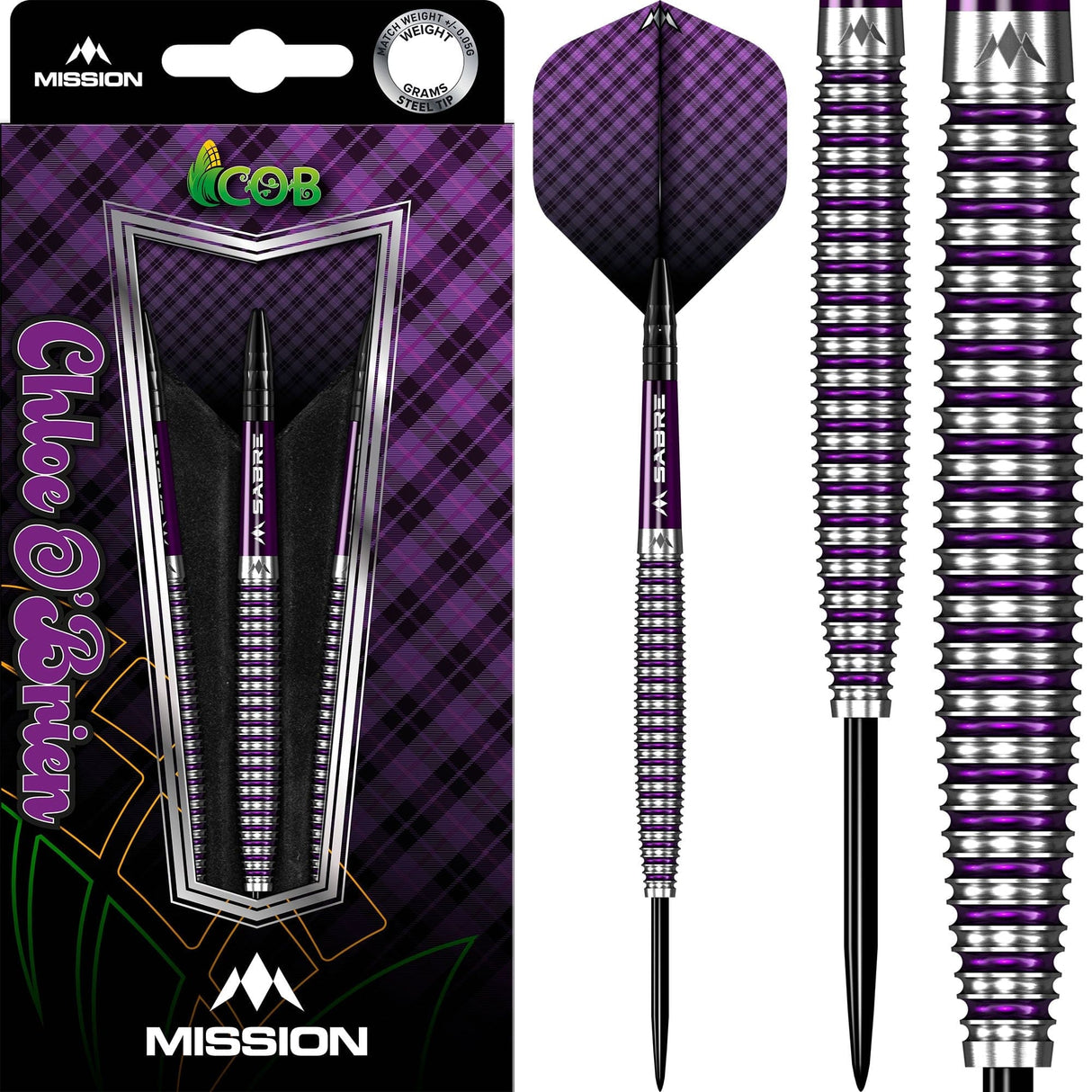 *Mission Chloe OBrien Darts - Steel Tip - 95% - Electro Purple - view 5