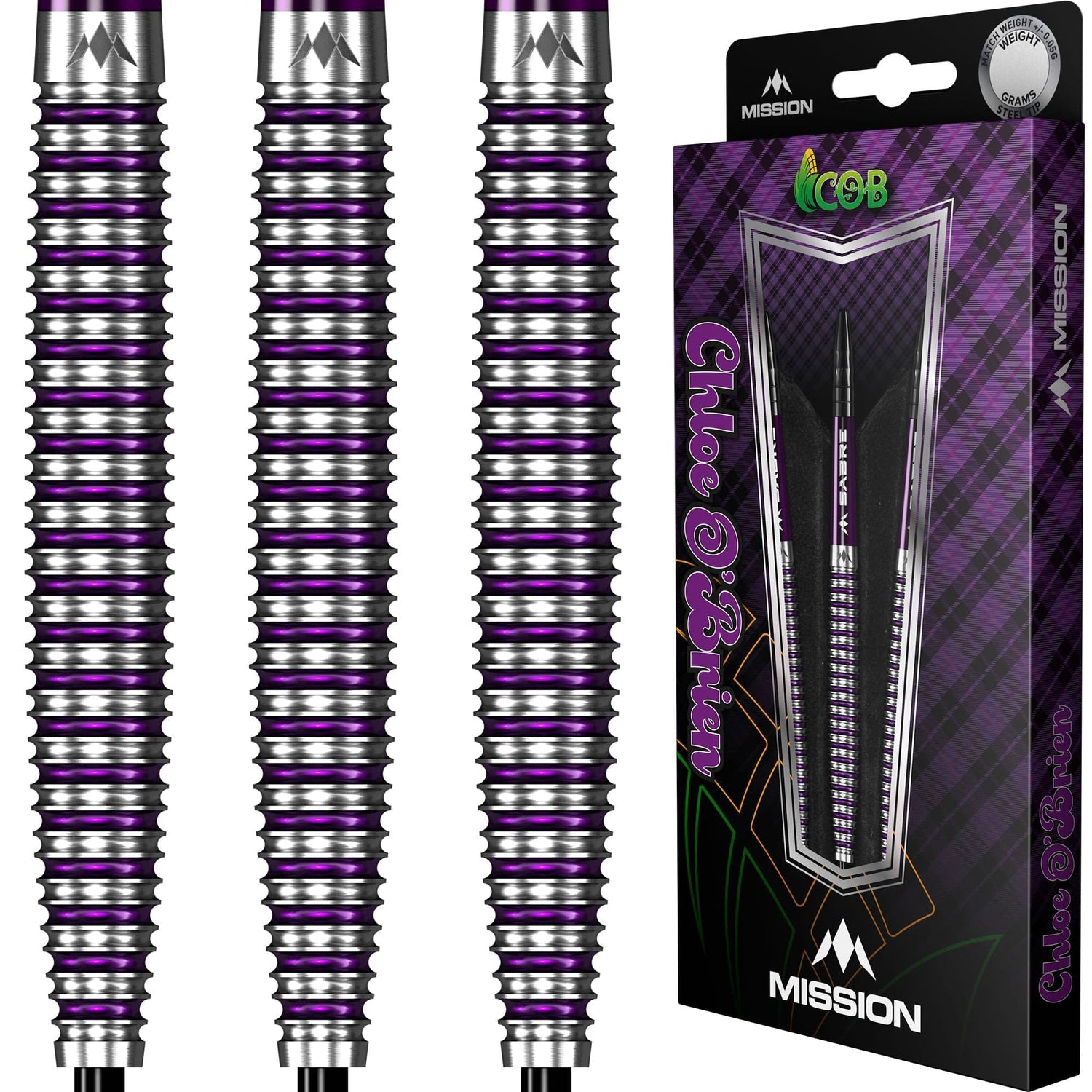 *Mission Chloe OBrien Darts - Steel Tip - 95% - Electro Purple - view 3