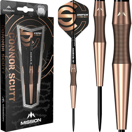 Mission Connor Scutt V2 Darts - Steel Tip - 90% - Bronze PVD - Sniper - The Darts Shop