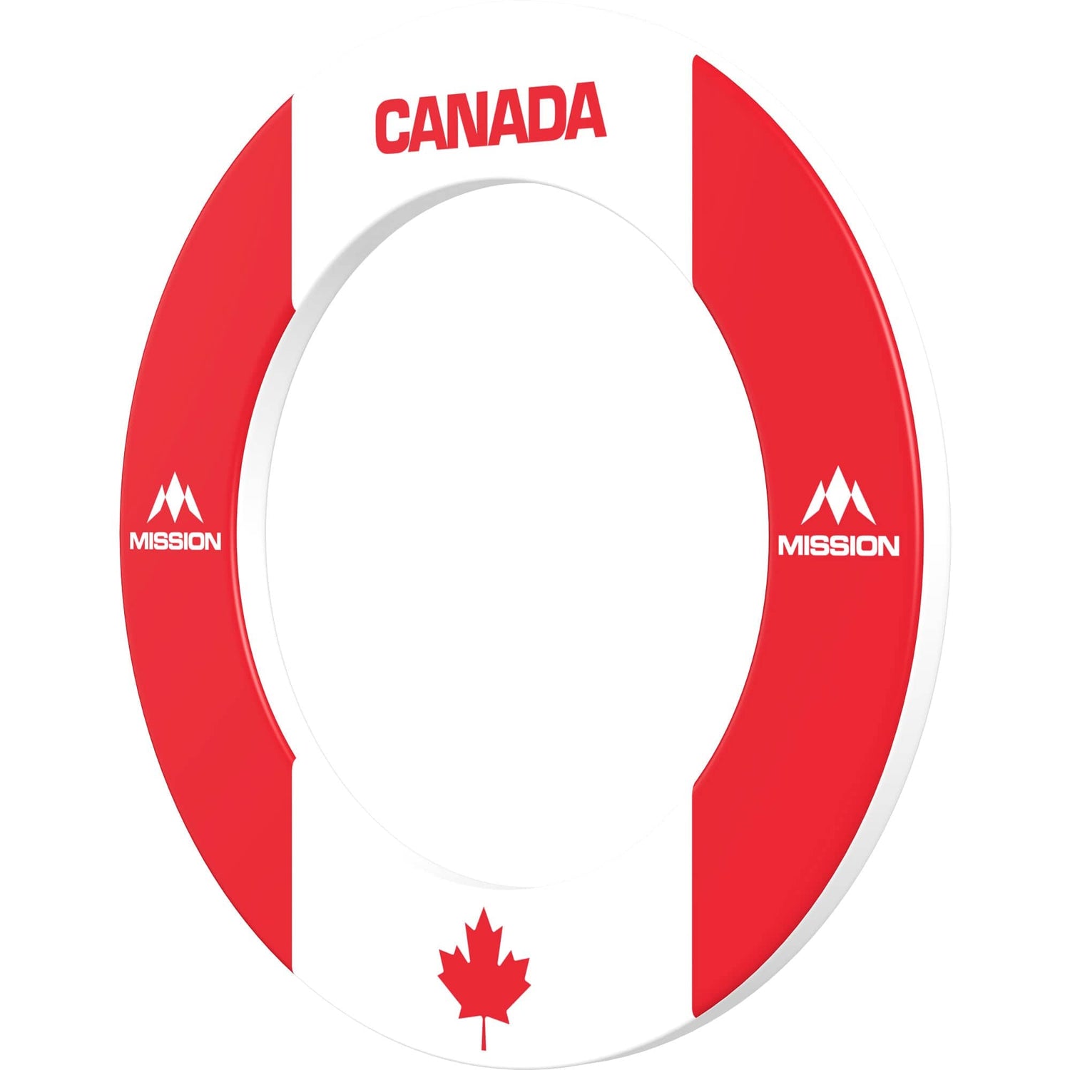 Mission Dartboard Surround - Canada Design - Flag Colours - Maple Leaf - view 2