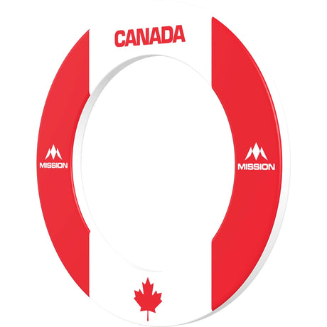 Mission Dartboard Surround - Canada Design - Flag Colours - Maple Leaf - view 2