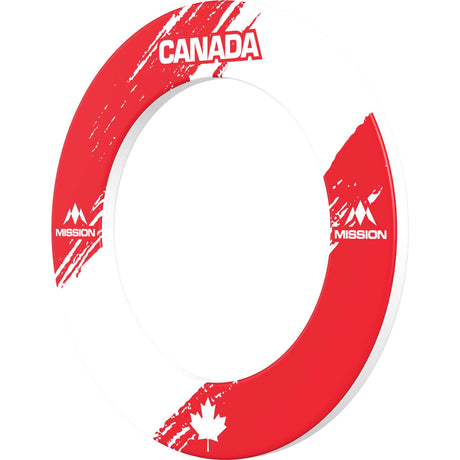 Mission Dartboard Surround - Canada Design - Slanted Design - Maple Leaf - view 2