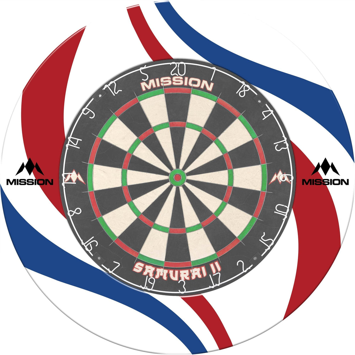 Mission Dartboard Surround - Nederland Design - White - Swirls - view 3