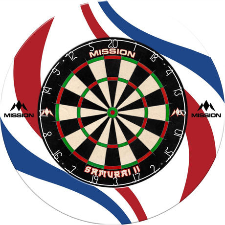 Mission Dartboard Surround - Nederland Design - White - Swirls - view 4