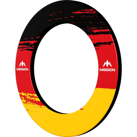 Mission Dartboard Surround - Deutschland Design - Black - Brush Stroke - view 2