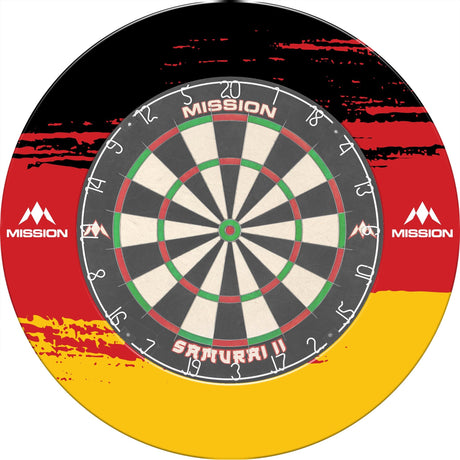 Mission Dartboard Surround - Deutschland Design - Black - Brush Stroke - view 3