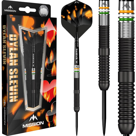 Mission Dylan Slevin Darts - Steel Tip - 90% - Black Titanium - Oceans - view 2