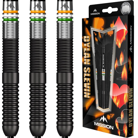 Mission Dylan Slevin Darts - Steel Tip - 90% - Black Titanium - Oceans - view 3