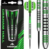Mission Graham Hall Darts - Steel Tip - 90% - Black & Green - view 2