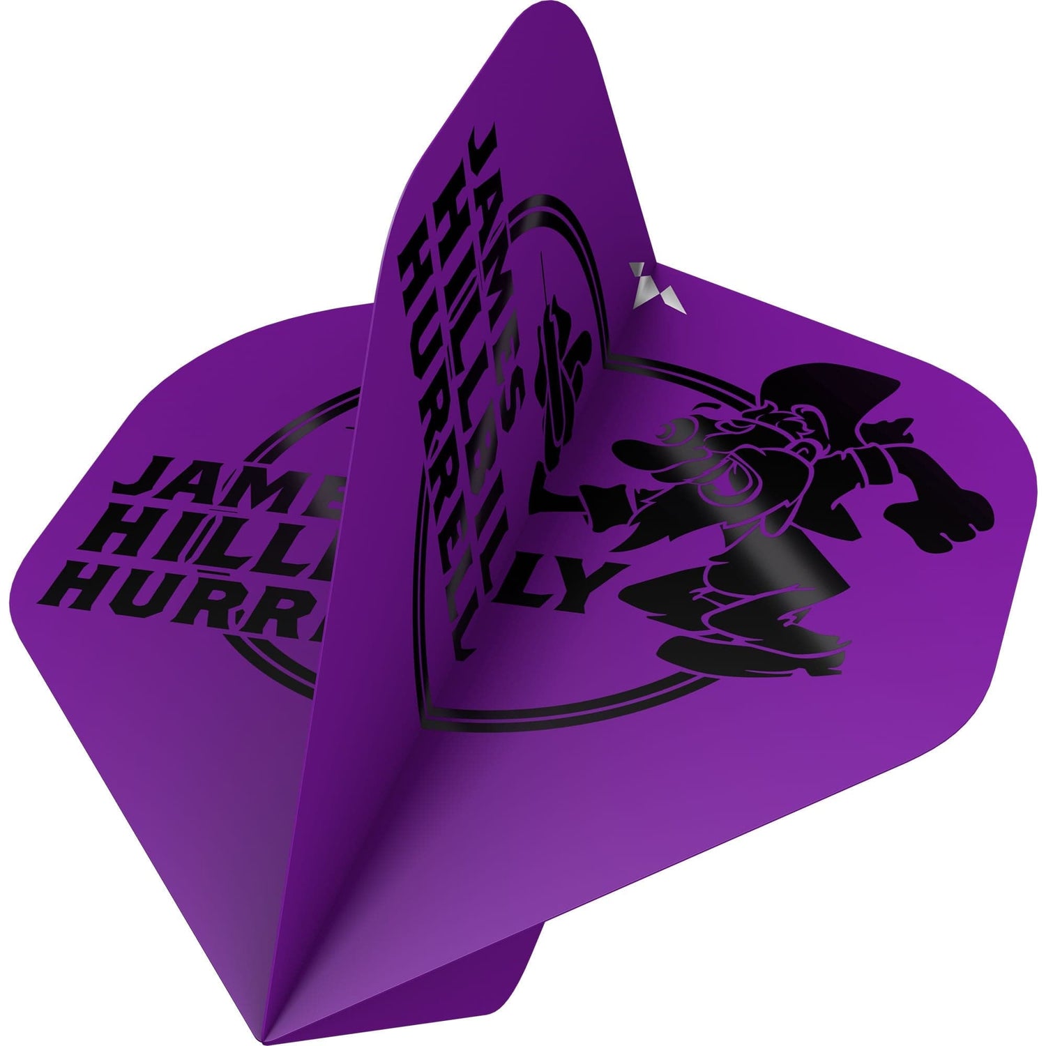 Mission Solo Dart Flights - 100 Micron - No2 - Std - James Hurrell - Purple - Hillbilly - view 2