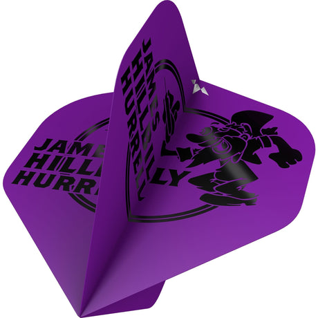 Mission Solo Dart Flights - 100 Micron - No2 - Std - James Hurrell - Purple - Hillbilly - view 2