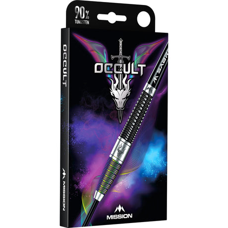 Mission Occult Darts - Steel Tip - 90% - Black & Coral PVD - view 4