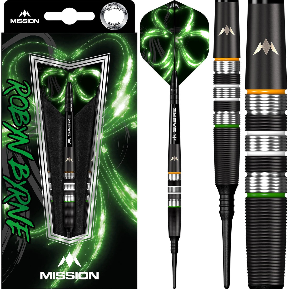 Mission Robyn Byrne Darts - Soft Tip - 90% - Black Titanium - view 5