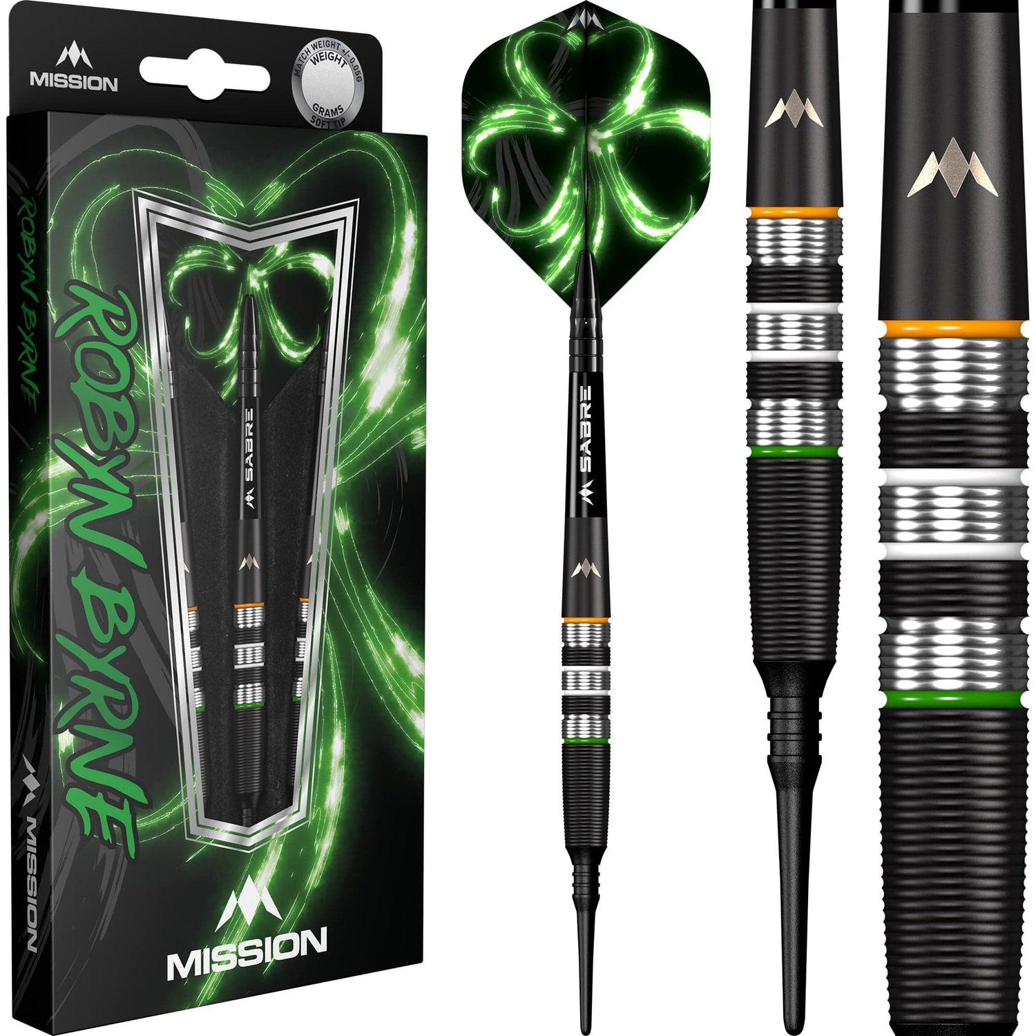 Mission Robyn Byrne Darts - Soft Tip - 90% - Black Titanium - view 2