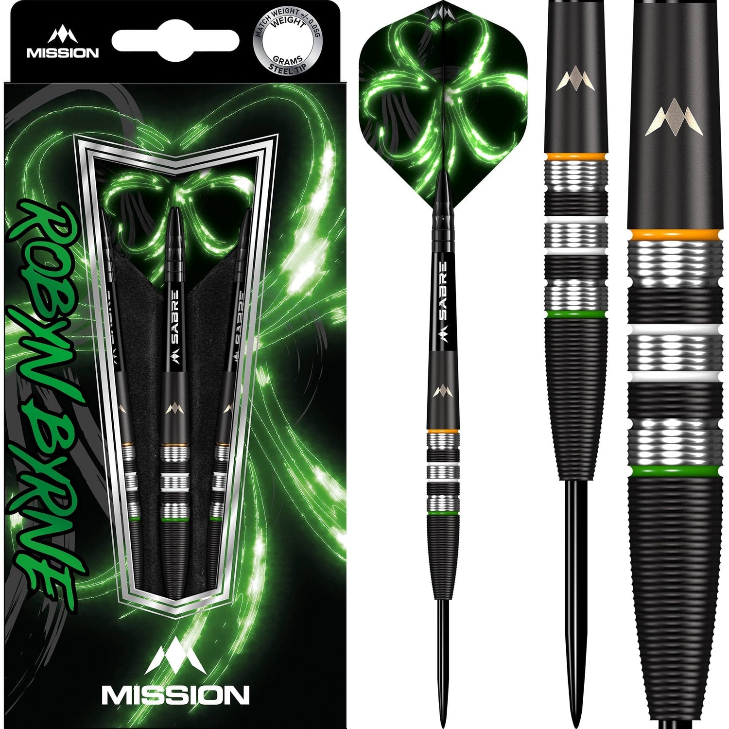 Mission Robyn Byrne Darts - Steel Tip - 90% - Black Titanium - view 5