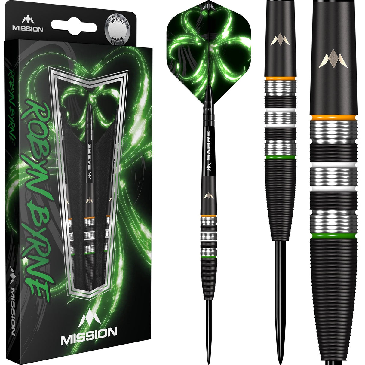 Mission Robyn Byrne Darts - Steel Tip - 90% - Black Titanium - view 2