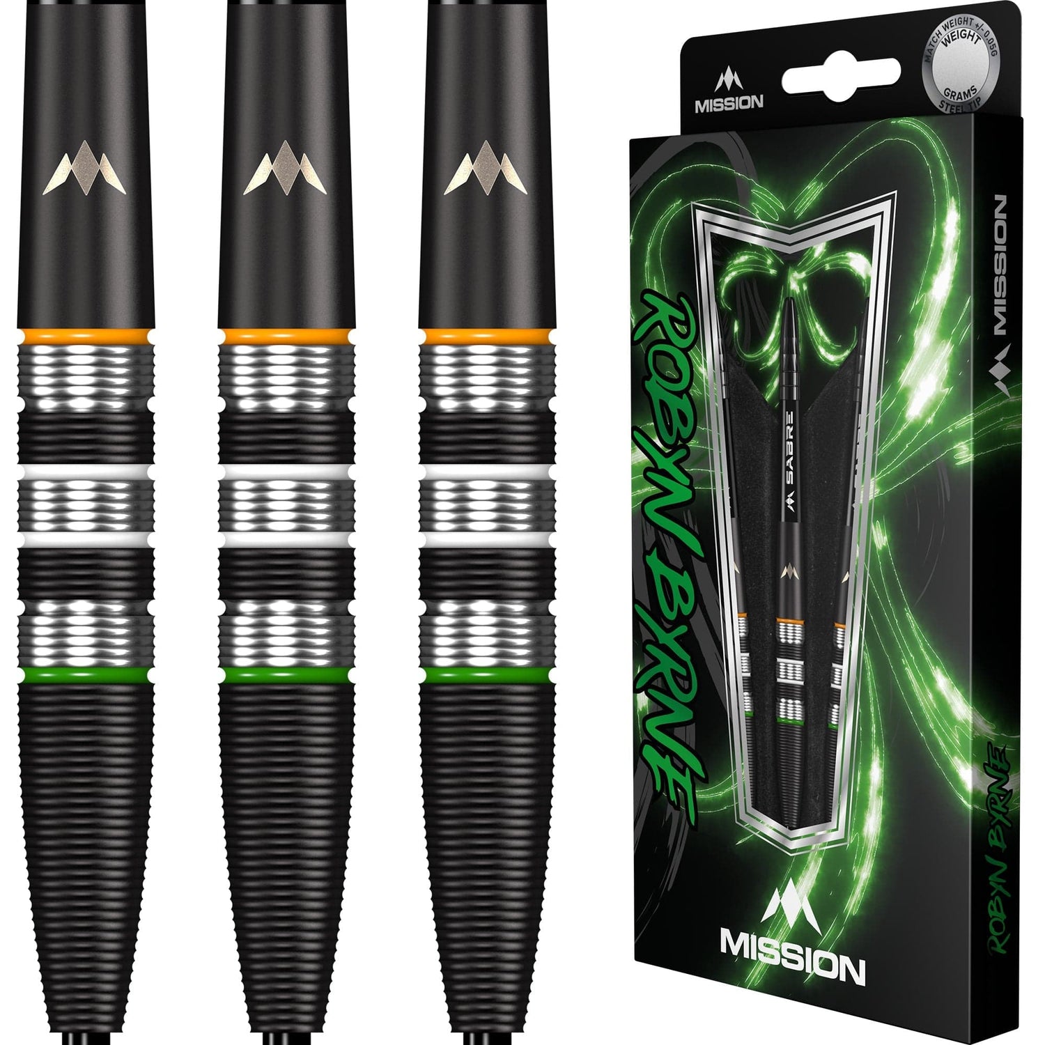 Mission Robyn Byrne Darts - Steel Tip - 90% - Black Titanium - view 3