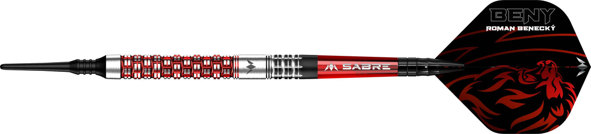 *Mission Roman Benecky Darts - Soft Tip - Black & Red - 18g - view 2