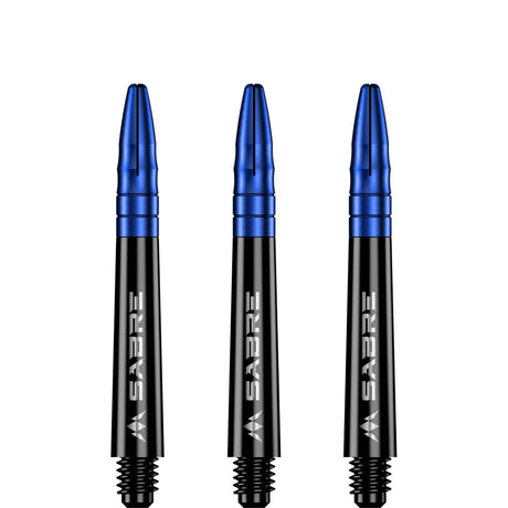 *Mission Sabre Shafts - Polycarbonate Dart Stems - Black - Blue Top - view 4