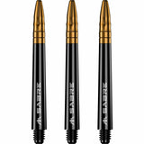 *Mission Sabre Shafts - Polycarbonate Dart Stems - Black - Gold Top - view 2