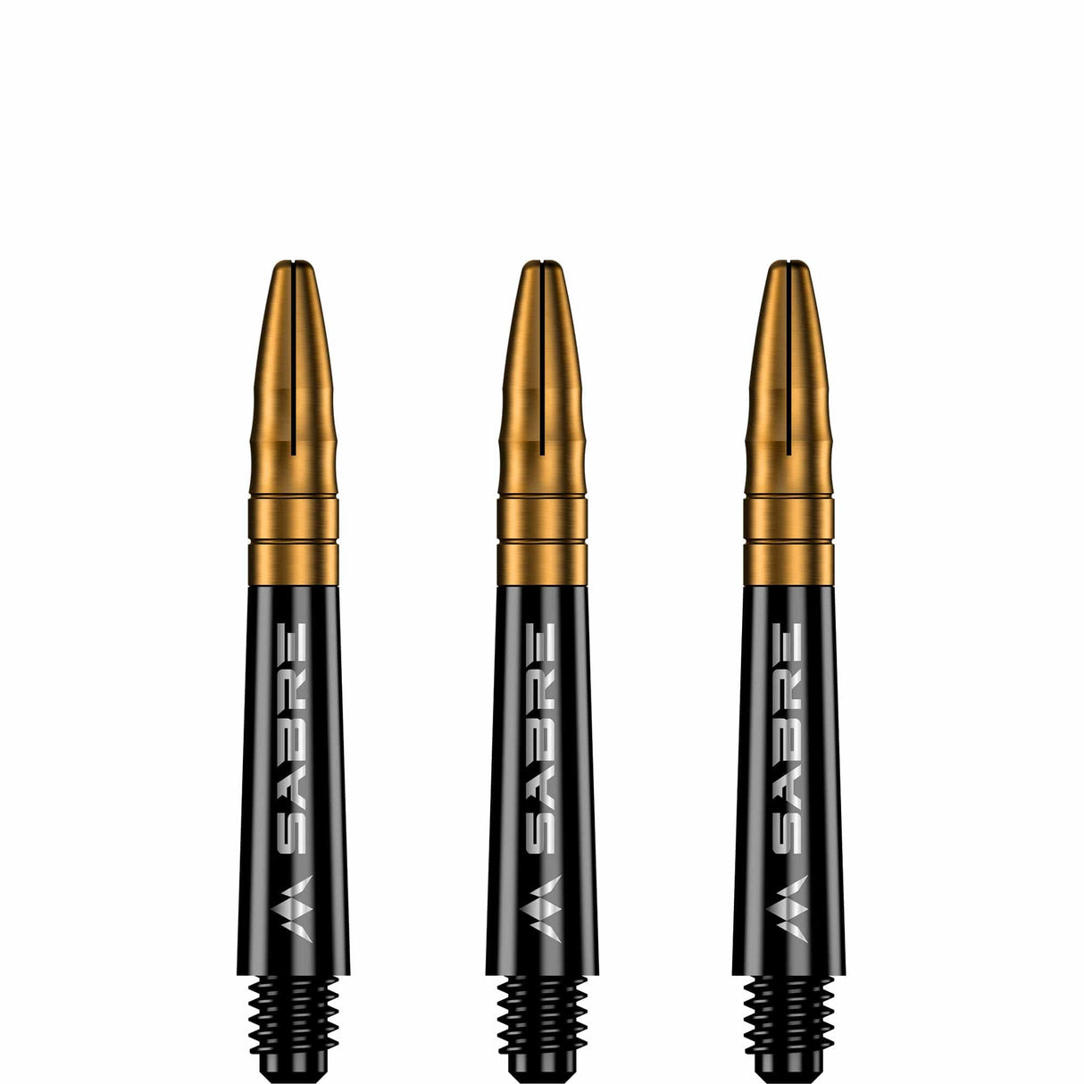 *Mission Sabre Shafts - Polycarbonate Dart Stems - Black - Gold Top - view 5