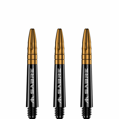 *Mission Sabre Shafts - Polycarbonate Dart Stems - Black - Gold Top - view 5