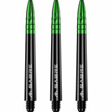 *Mission Sabre Shafts - Polycarbonate Dart Stems - Black - Green Top - view 2