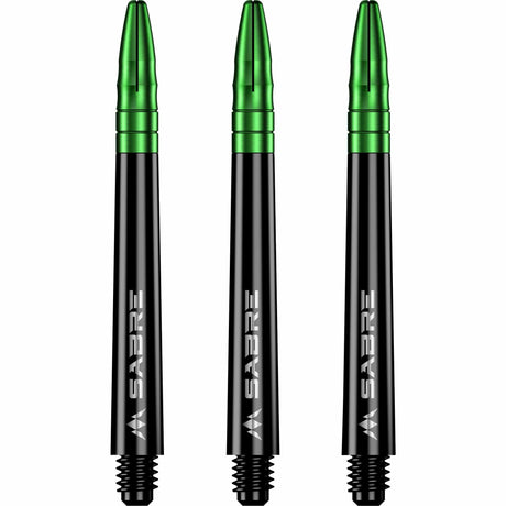 *Mission Sabre Shafts - Polycarbonate Dart Stems - Black - Green Top - view 2